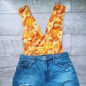 ZARA NWT Orange one piece bathing suit